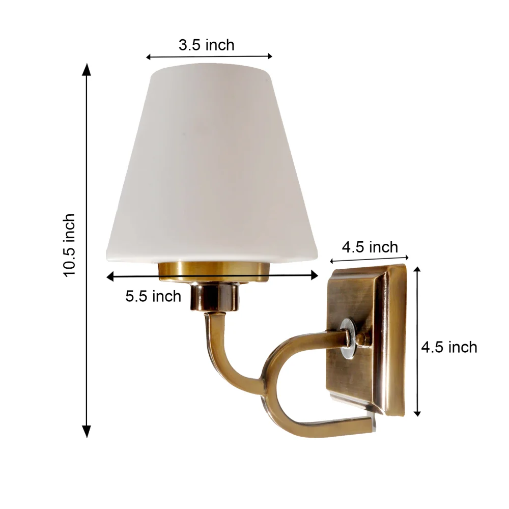 Enhance your space Toned White Glass Wall Light | SKE-140008/1