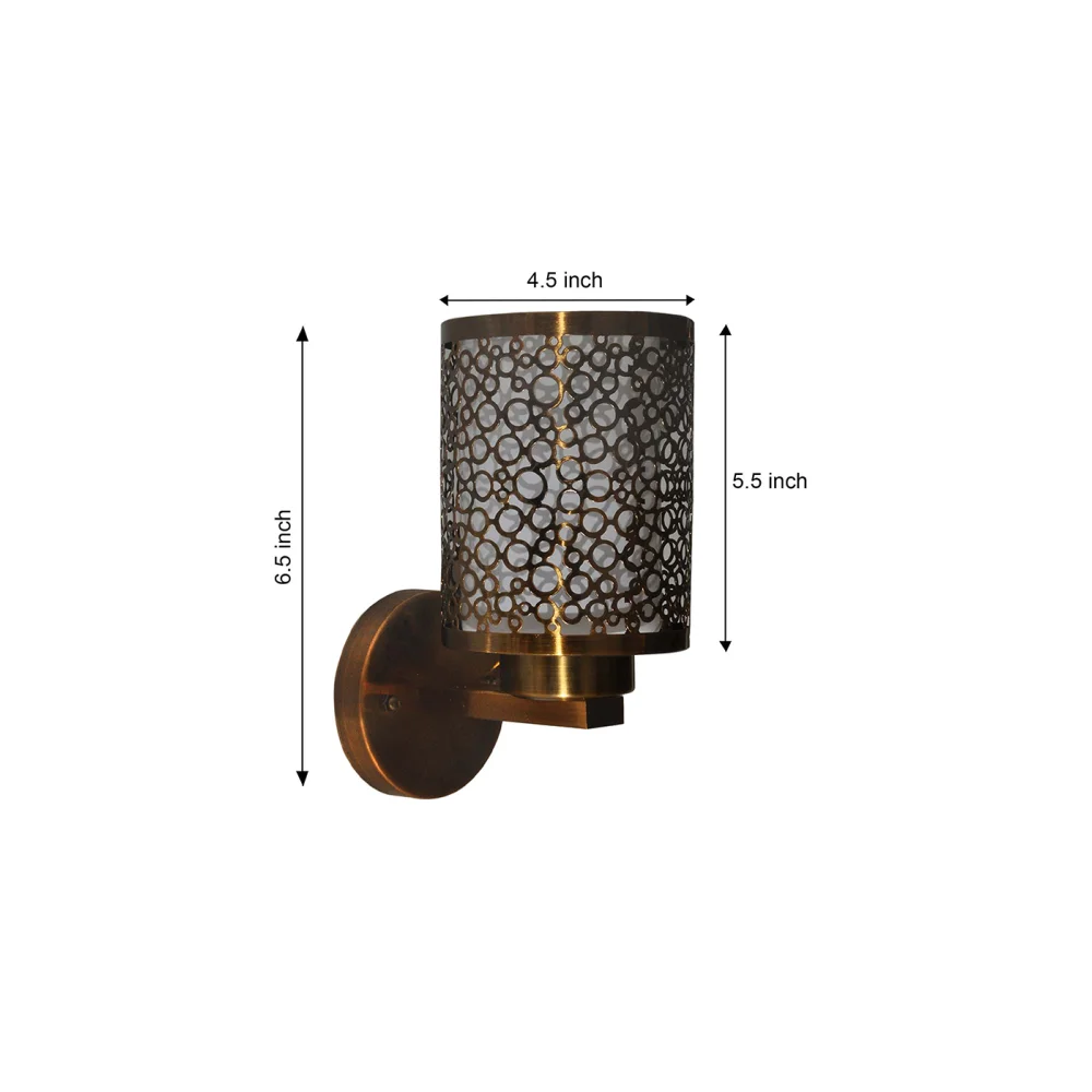 Elevate Your Space with the Circular Trellis Jali Wall Light | SKE-140004/1