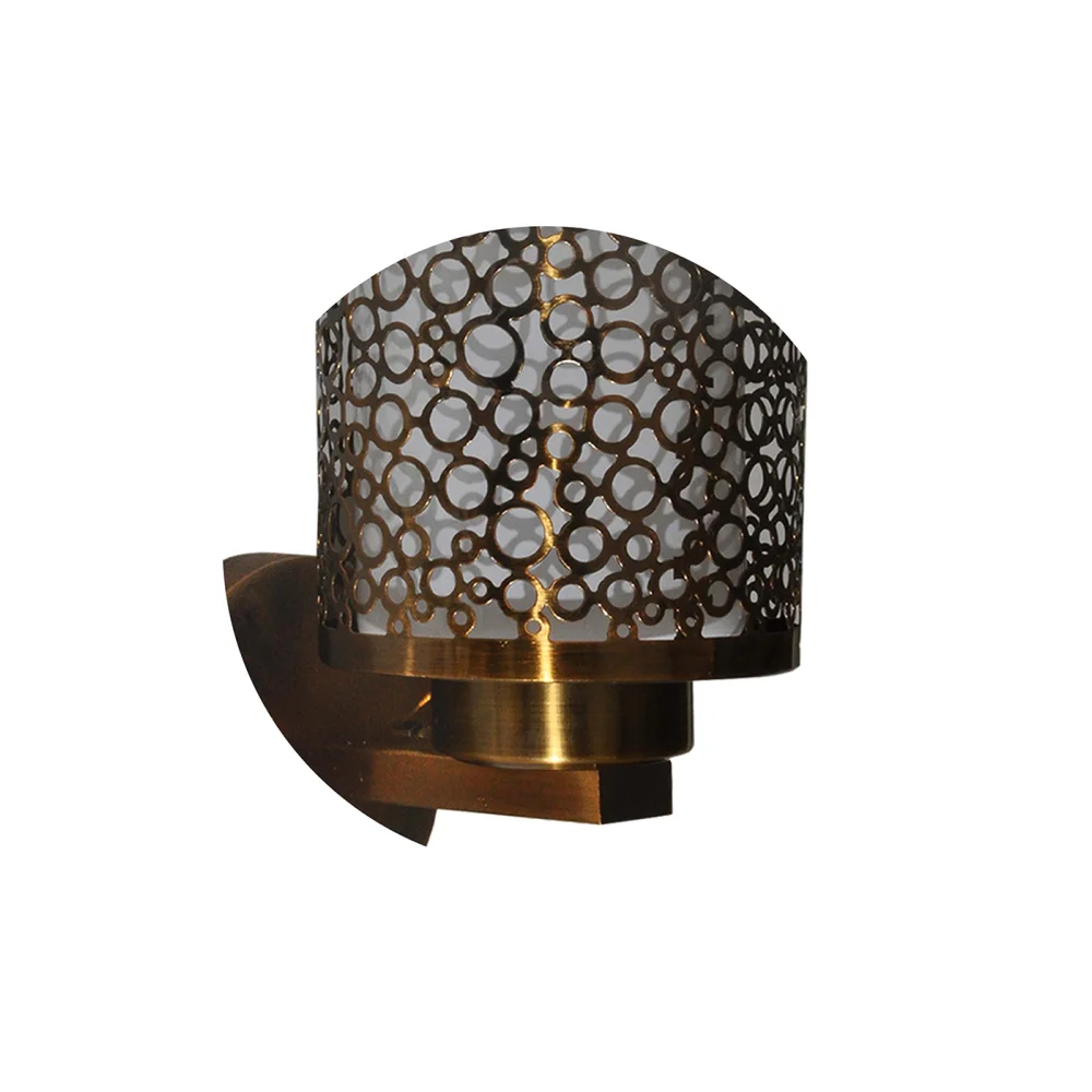 Elevate Your Space with the Circular Trellis Jali Wall Light | SKE-140004/1