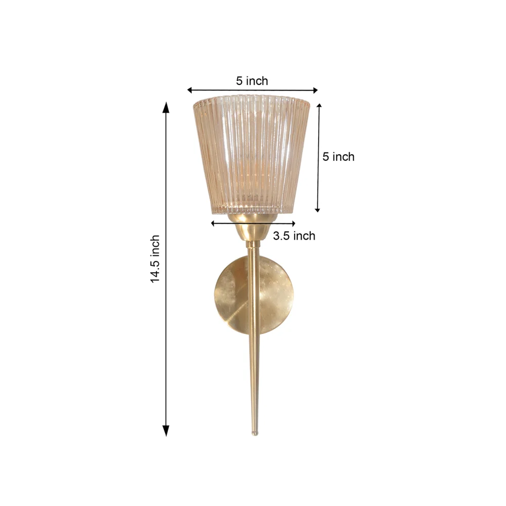 Torchiere Mashal Wall Light with Ember Cocktail Glass | SKE-140003/1