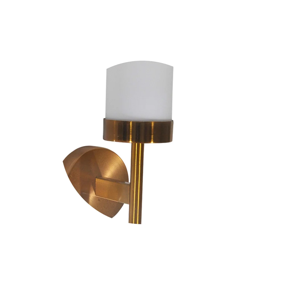 Modern Brass Wall Sconce with Frosted Glass Cylinder Shade | SKE-140002/1