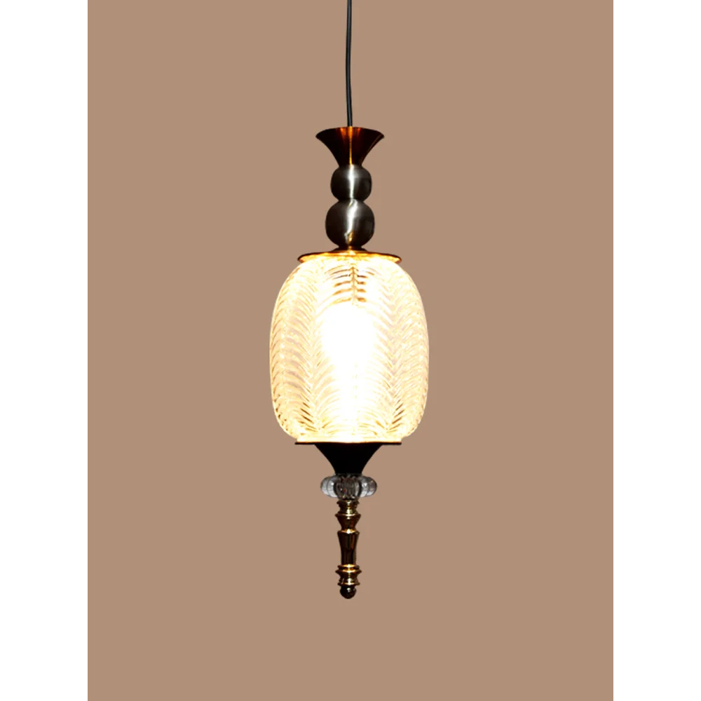 Vintage Moroccan-Inspired Hanging Pendant Light – Handcrafted Crystal Glass Finish | SKE-170002