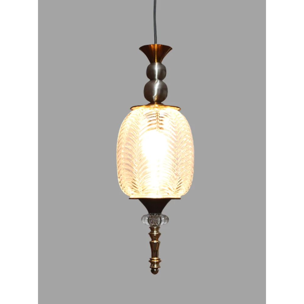 Vintage Moroccan-Inspired Hanging Pendant Light – Handcrafted Crystal Glass Finish | SKE-170002