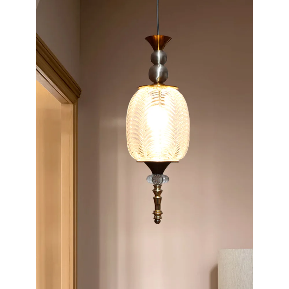 Vintage Moroccan-Inspired Hanging Pendant Light – Handcrafted Crystal Glass Finish | SKE-170002