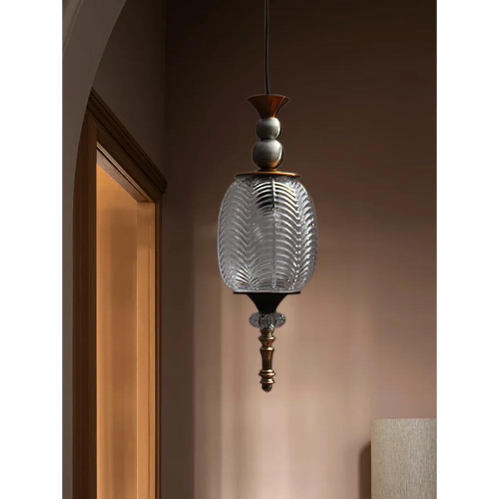 Vintage Moroccan-Inspired Hanging Pendant Light – Handcrafted Crystal Glass Finish | SKE-170002