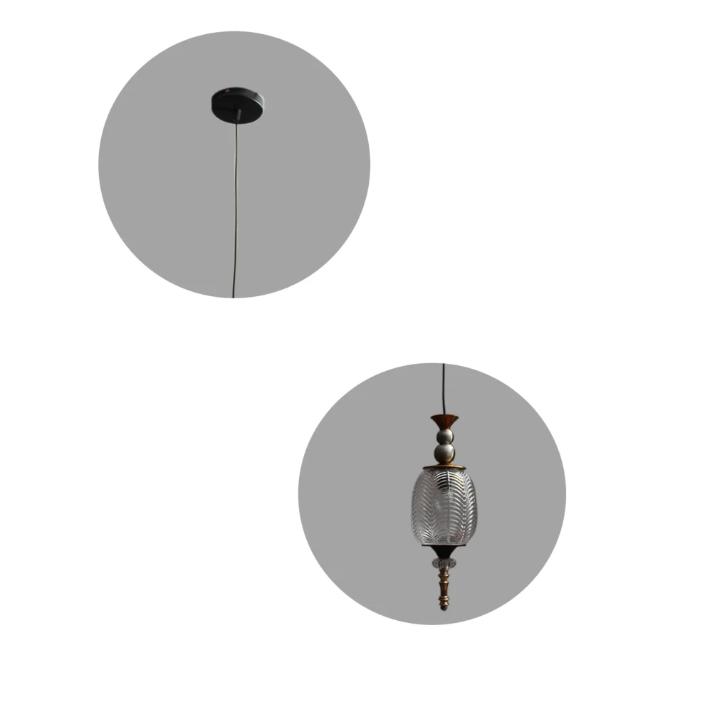 Vintage Moroccan-Inspired Hanging Pendant Light – Handcrafted Crystal Glass Finish | SKE-170002