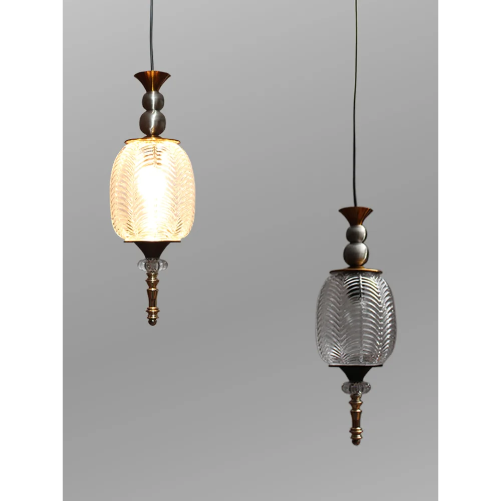 Vintage Moroccan-Inspired Hanging Pendant Light – Handcrafted Crystal Glass Finish | SKE-170002