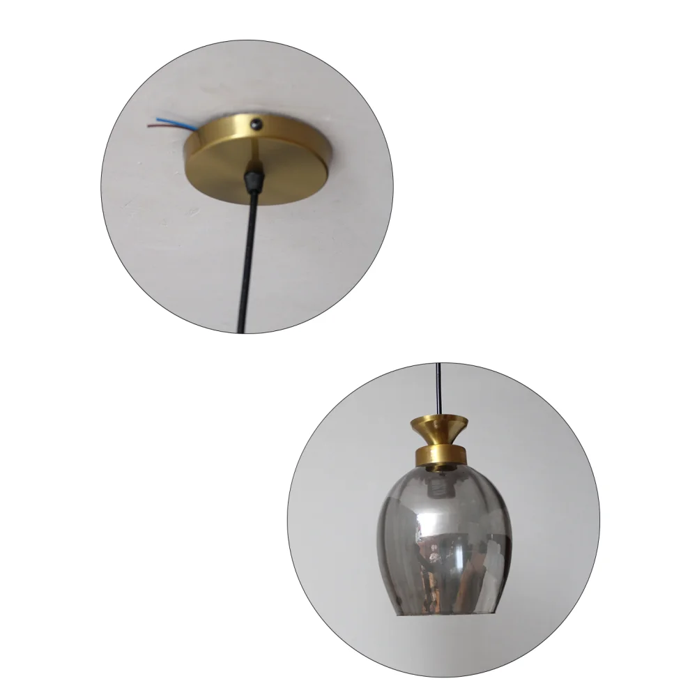 Hanging Light with Smoke Glass Shade | SKE-170003 SG