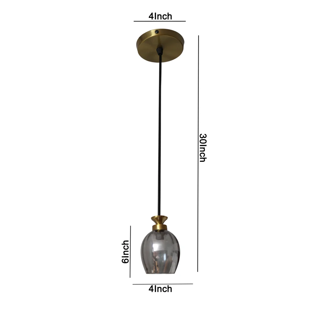 Hanging Light with Smoke Glass Shade | SKE-170003 SG