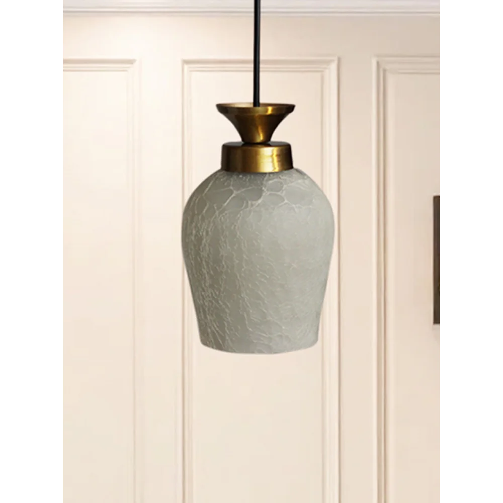 Hanging Lamp with White Crackled Glass | SKE-170005
