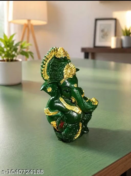 Ganesha Premium Emerald Green Lord Vinayak Idol – Symbol of Prosperity, Wisdom & Good Fortune