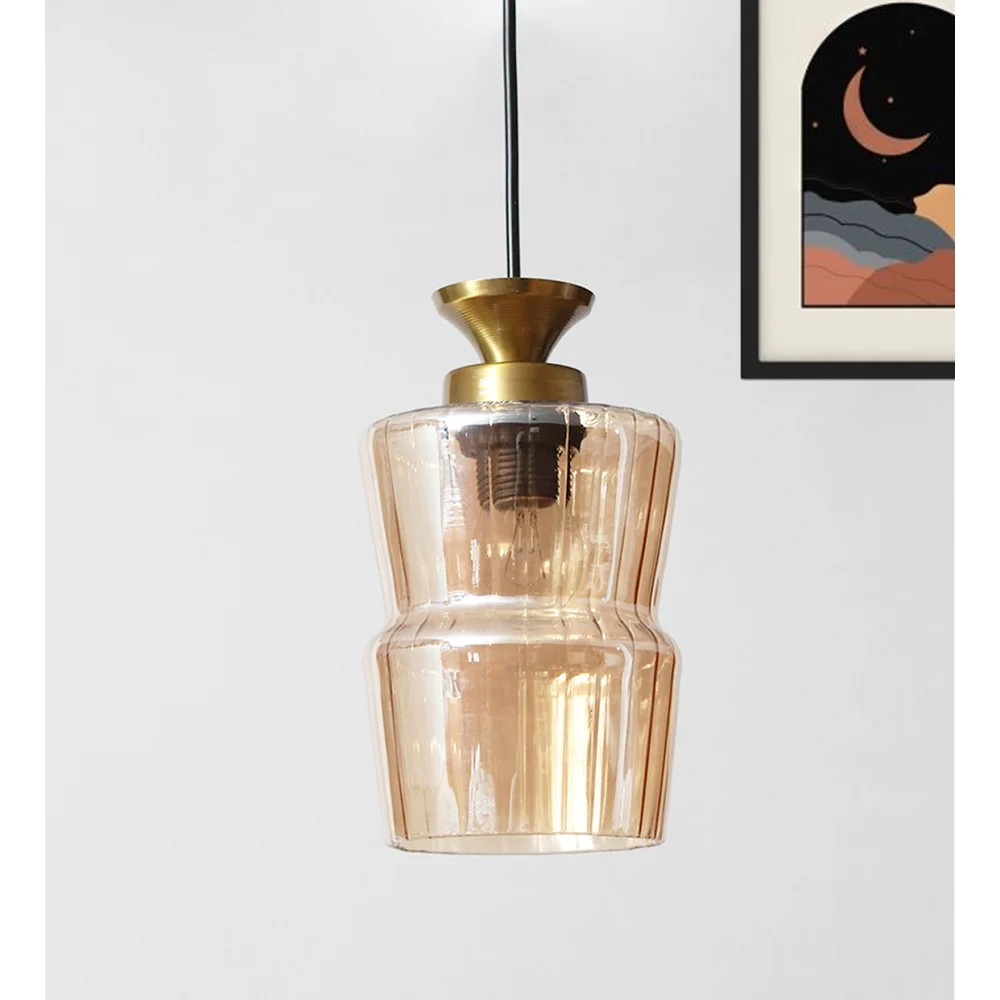Amber Crest Glass Pendant Light | SKE-170006