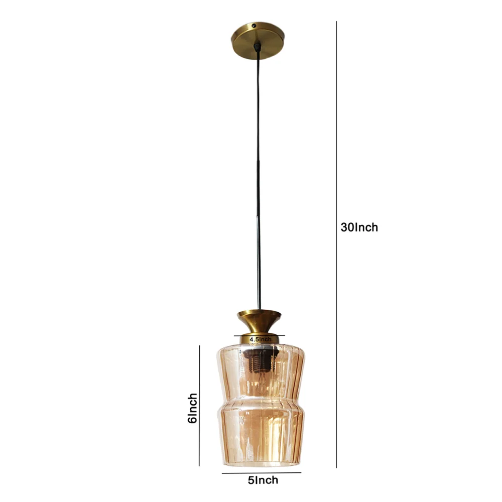 Amber Crest Glass Pendant Light | SKE-170006