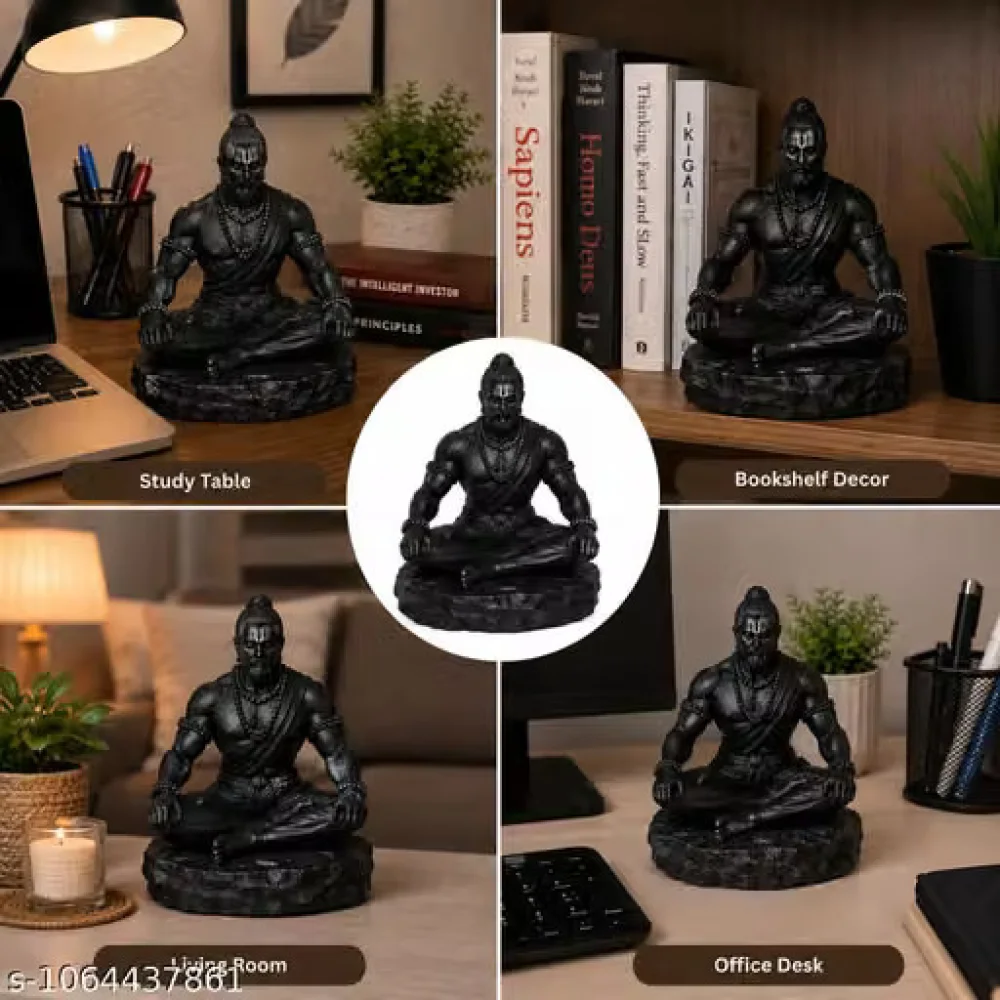 Hanuman Ji Idol Figurine Showpiece Polyresin Home Decor Statue Vastu Feng Shui Spiritual Item for Living Room Pooja Room Temple Mandir Office Gift Present