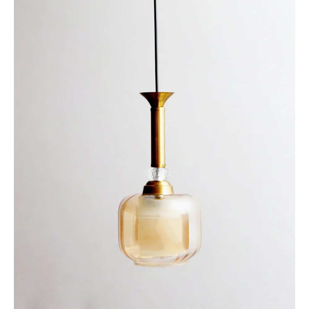 Soft Amber Glass Hanging Lamp | SKE-170008_SAG