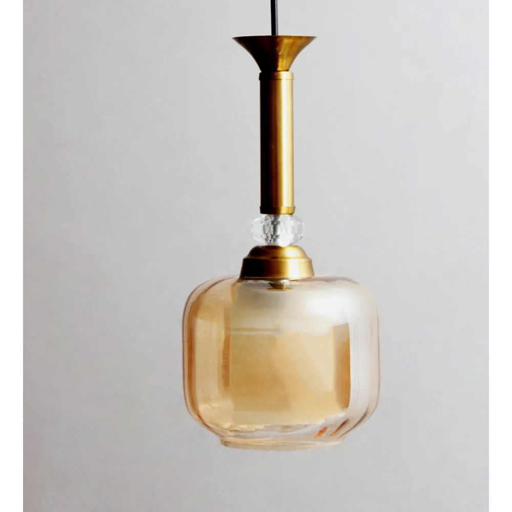 Soft Amber Glass Hanging Lamp | SKE-170008_SAG