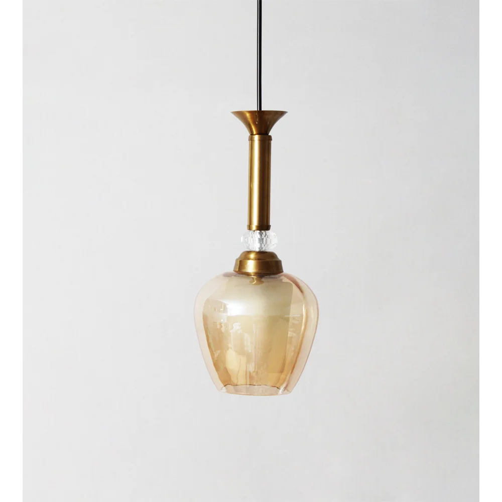 Clear Amber Glass Hanging Lamp | SKE-170008_CAG