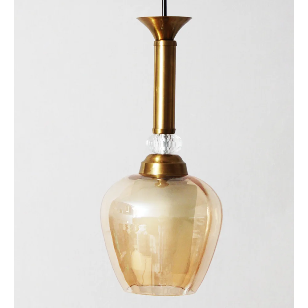 Clear Amber Glass Hanging Lamp | SKE-170008_CAG