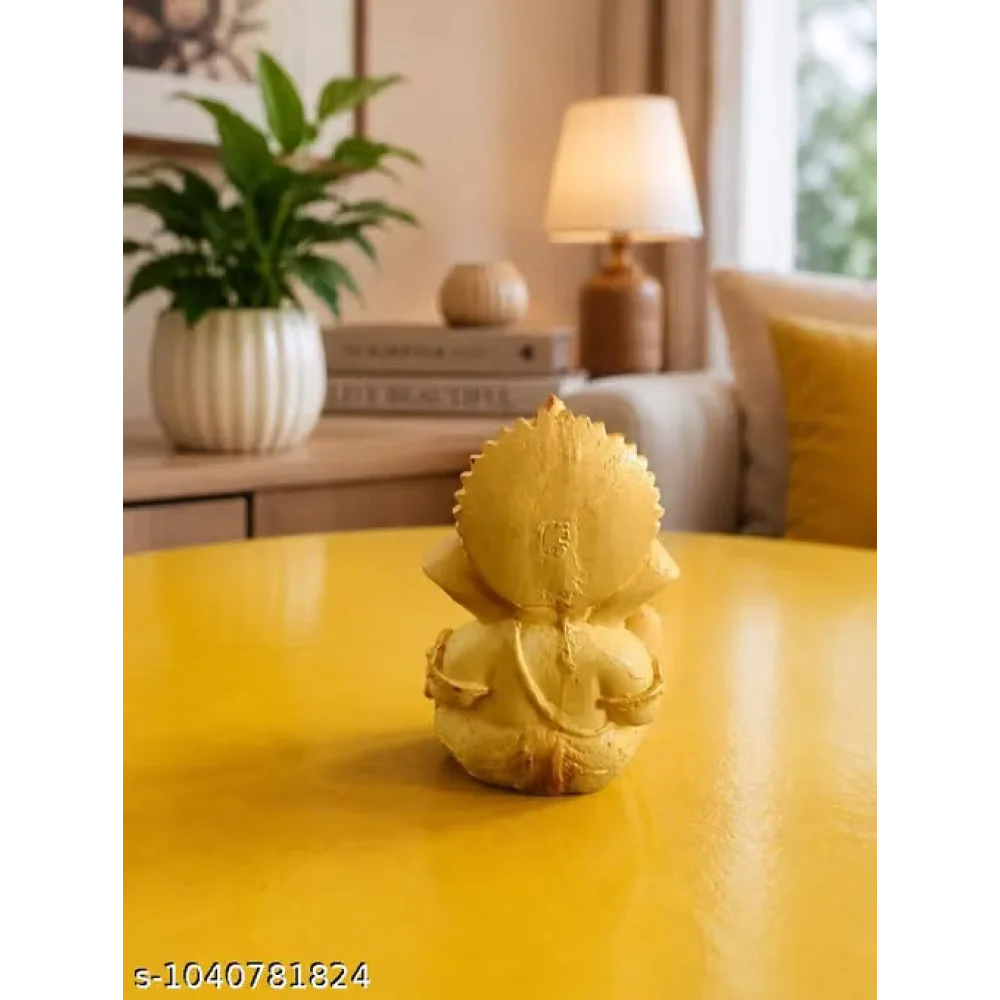 Ganesha Golden Vinayaka Figurine for Prosperity | Exquisite Showpiece for Positive Energy | Premium Gold-Finished Lord Ganesha Sculpture