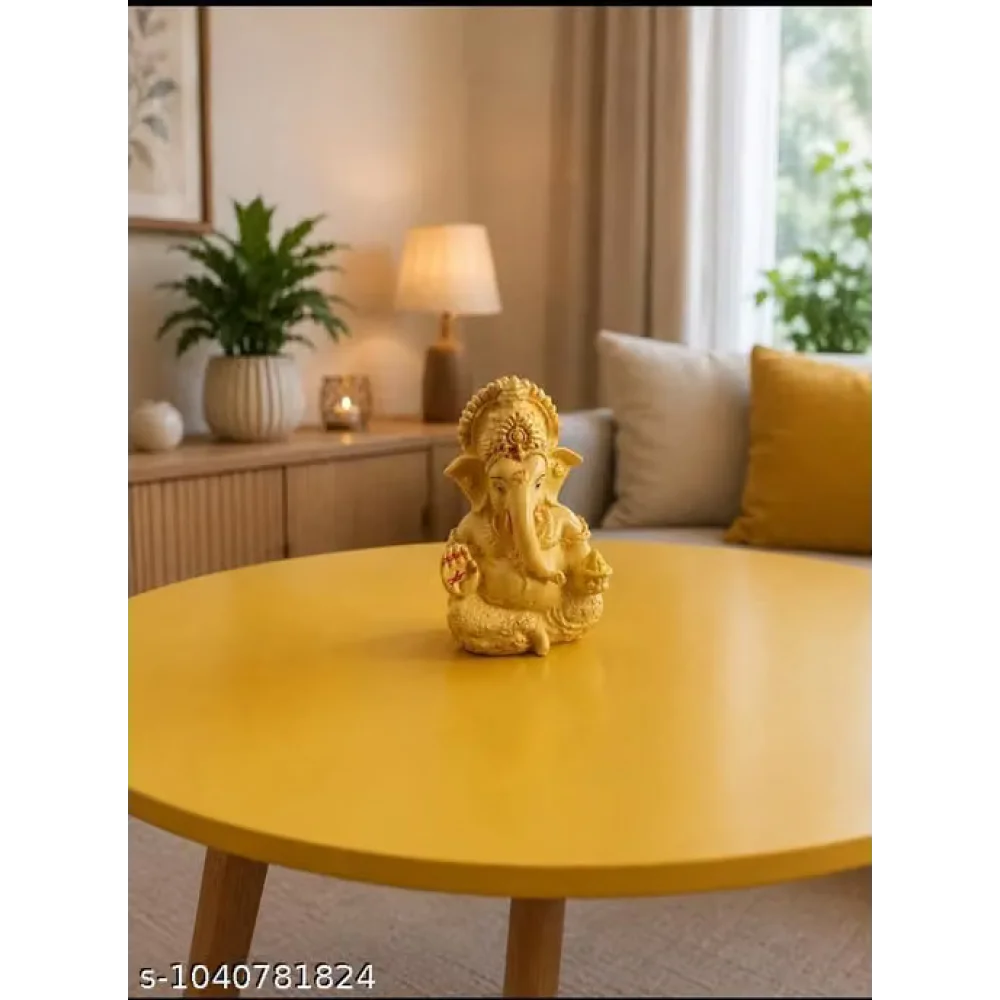 Ganesha Golden Vinayaka Figurine for Prosperity | Exquisite Showpiece for Positive Energy | Premium Gold-Finished Lord Ganesha Sculpture