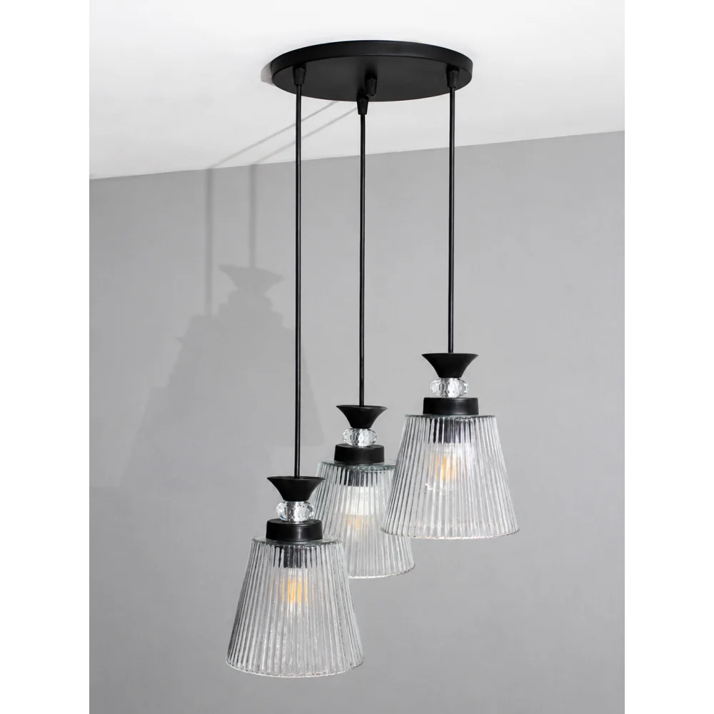 Modern Triple Glass Cluster Hanging Light | SKE-170012_MTGCHL
