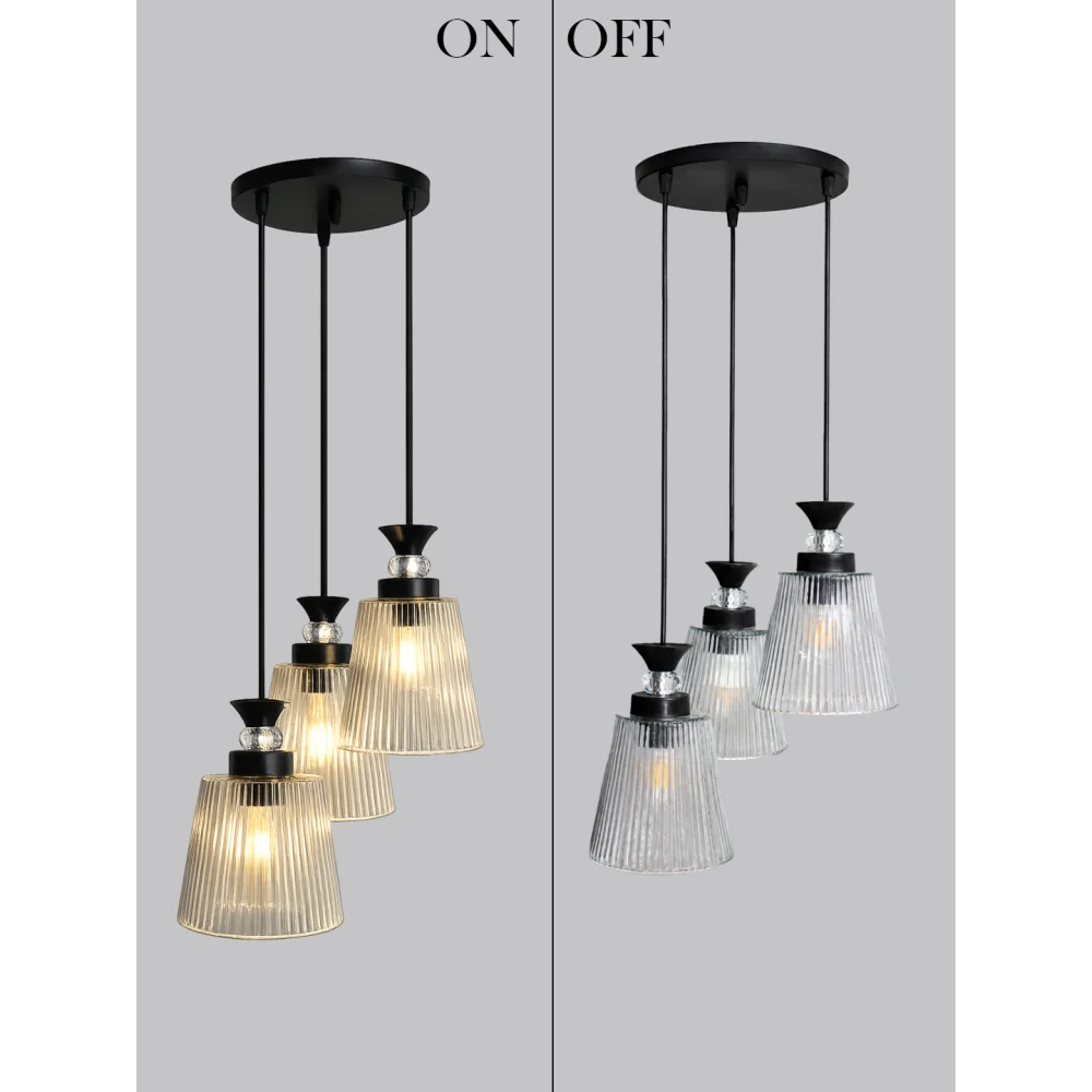 Modern Triple Glass Cluster Hanging Light | SKE-170012_MTGCHL