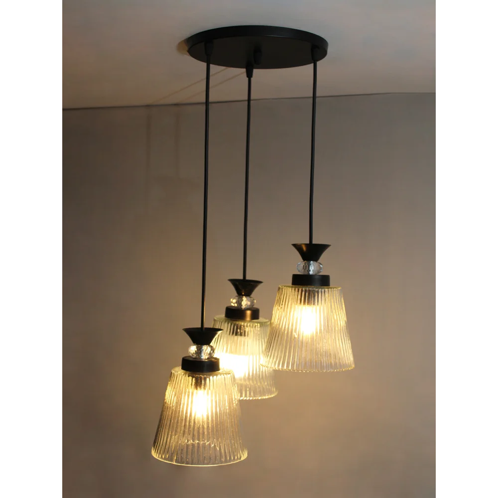Modern Triple Glass Cluster Hanging Light | SKE-170012_MTGCHL