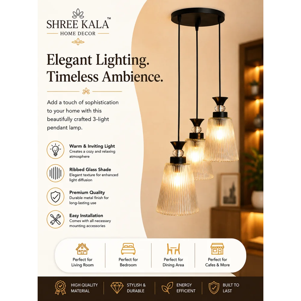 Modern Triple Glass Cluster Hanging Light | SKE-170012_MTGCHL