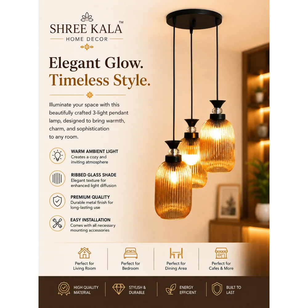 Decorative 3-Light Cluster Hanging Light | SKE-170014_DLCHL