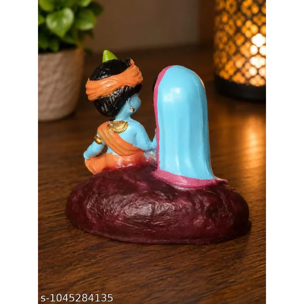 Radha Krishna Love Beautiful Idol Decorative Showpiece | Handcrafted Traditional Hindu Deity Figurine for Home, Temple, Pooja Room & Living Room Decor