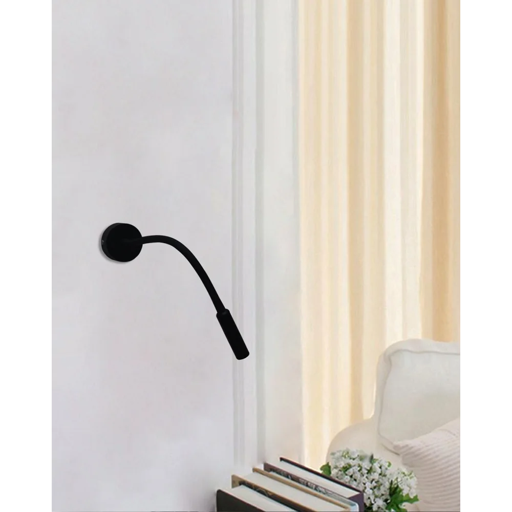 Modern Black Bedside Spotlight for Reading & Study | Adjustable | SKE-140018 Black