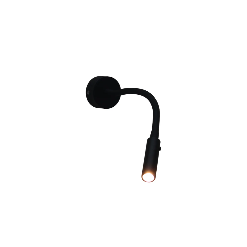 Modern Black Bedside Spotlight for Reading & Study | Adjustable | SKE-140018 Black