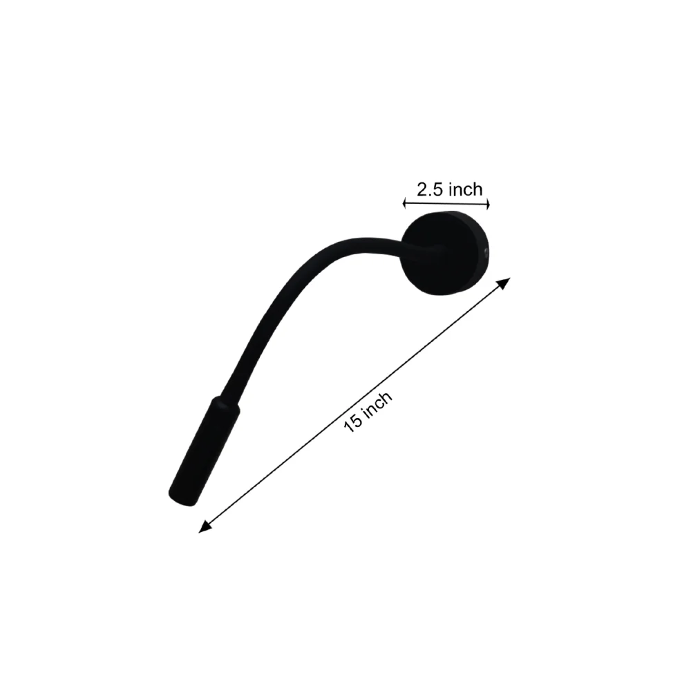 Modern Black Bedside Spotlight for Reading & Study | Adjustable | SKE-140018 Black