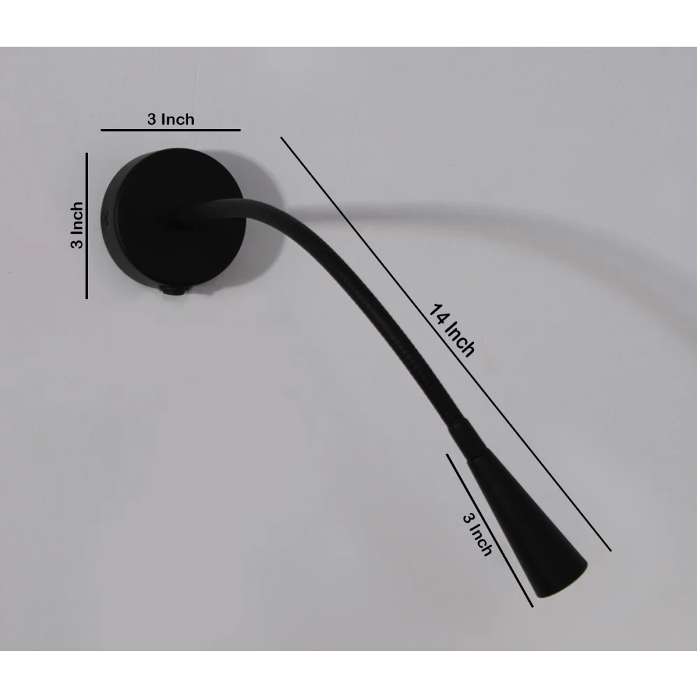 Modern Black Wall-Mounted LED Reading Spotlight 14 Inch | SKE-140031