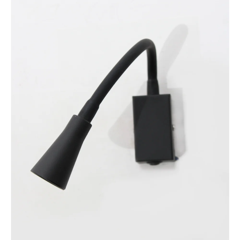Modern Black LED Wall Mounted Reading Spotlight with Flexible Gooseneck | SKE-140045