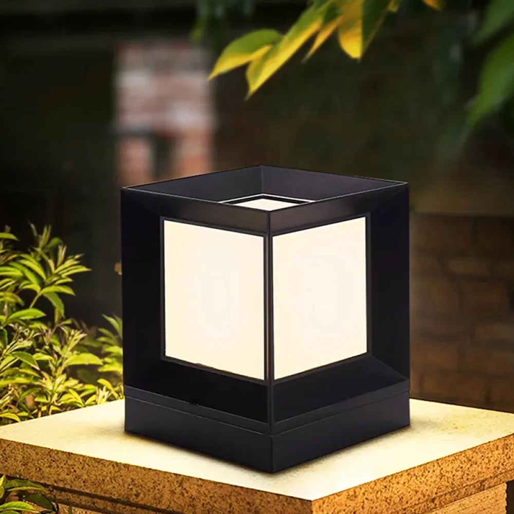 Modern Black Outdoor Gate Light & Pillar Lamp | SKE-200004