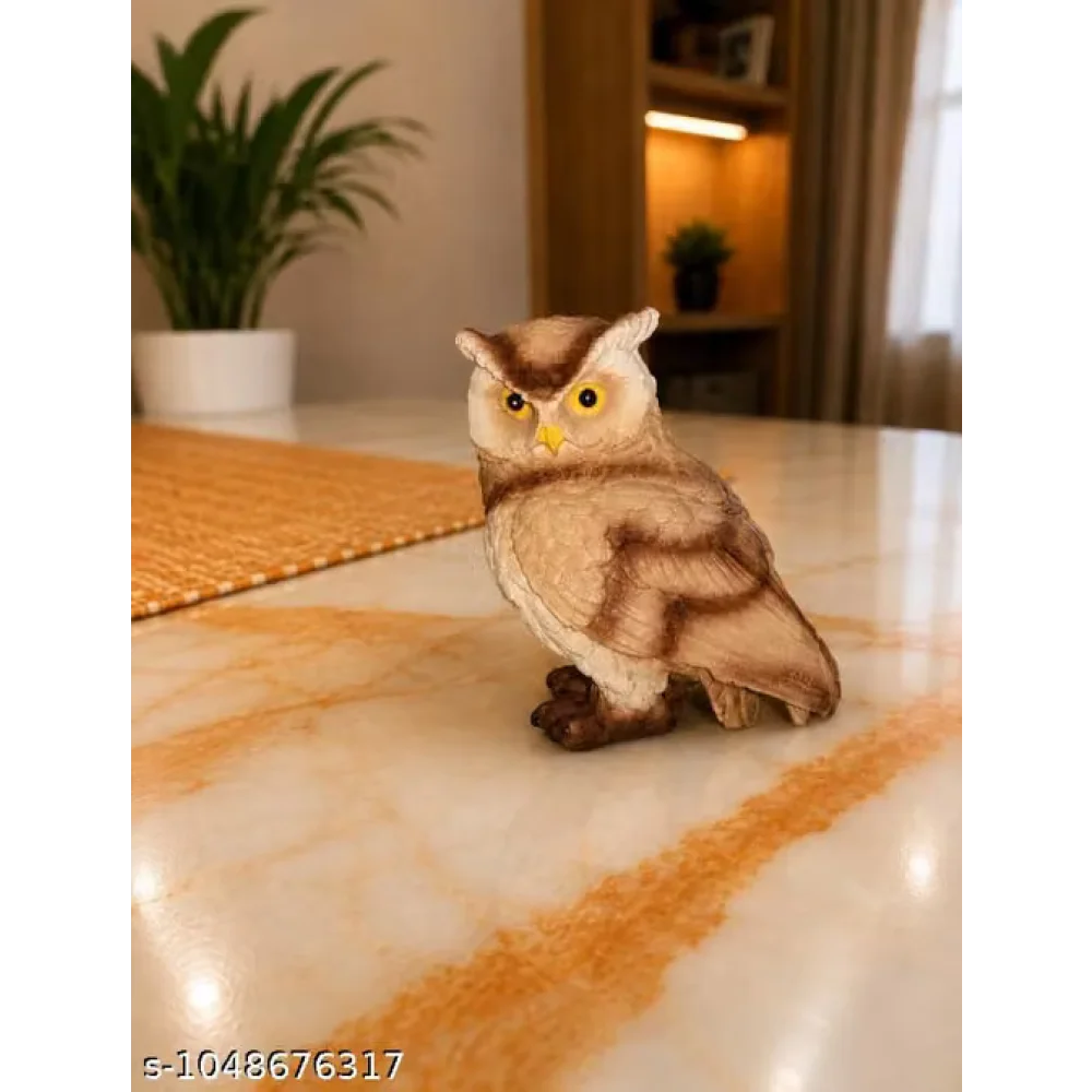 Idols & Figurines Modern Brown Owl Figurine Showpiece | Elegant Decorative Owl Statue for Home, Office, Tabletop & Shelf Décor | Artistic Gifting Showpiece