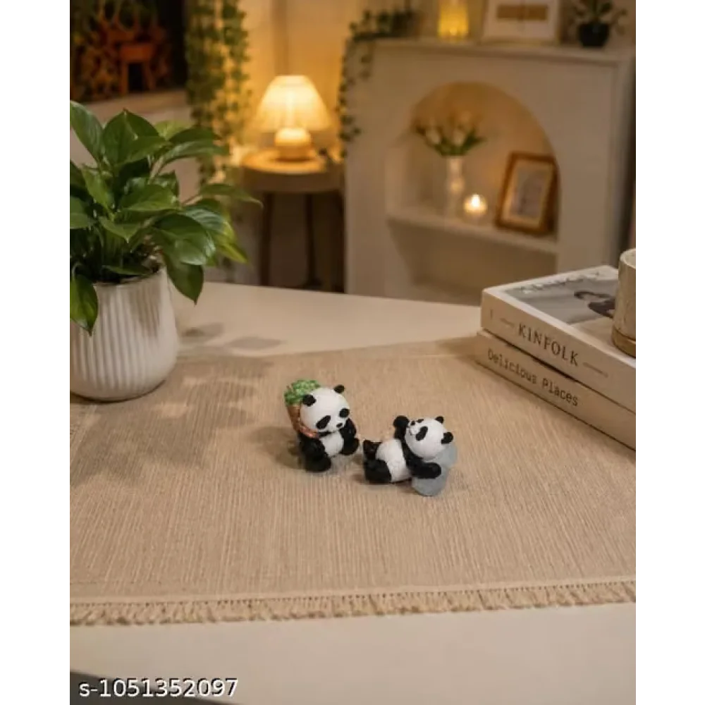 Home Decor Collectible Panda Figurine Duo – Premium Hand-Finished Animal Sculptures for Thoughtful Gifting, Housewarmings, and Wildlife Animal Art Lovers