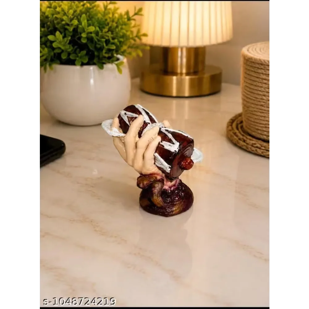 Showpiece Lord Shiva Damru Decorative | Traditional Mahadev Damaru Figurine for Home, Pooja Room & Spiritual Decor