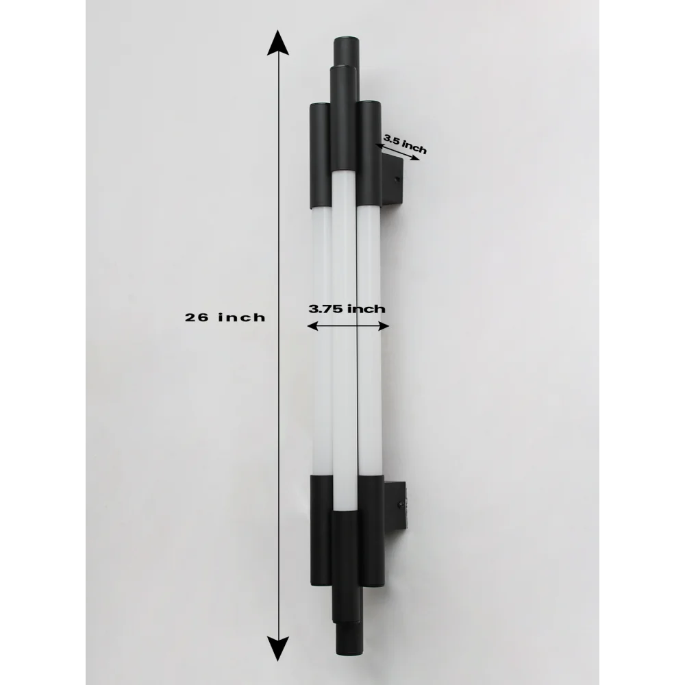Modern Black Vertical LED Wall Light | SKE-140075_Blk
