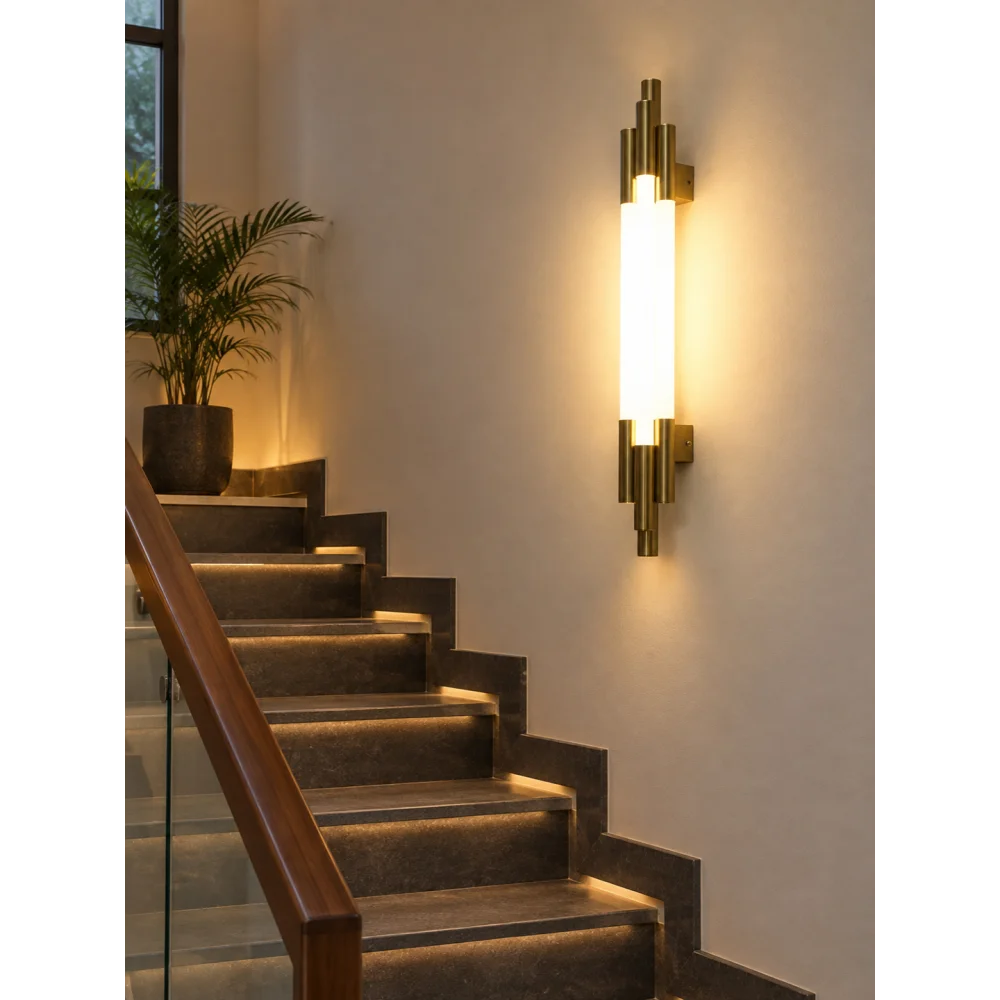 Modern Gold Vertical Linear LED Sconce | SKE-140075_GD