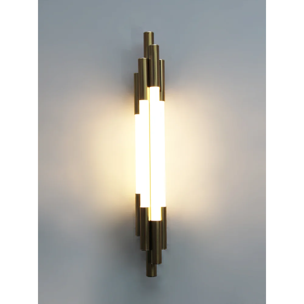 Modern Gold Vertical Linear LED Sconce | SKE-140075_GD