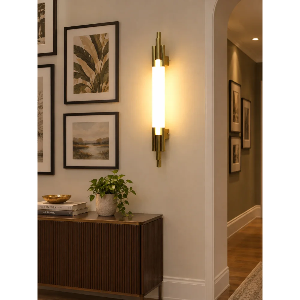 Modern Gold Vertical Linear LED Sconce | SKE-140075_GD