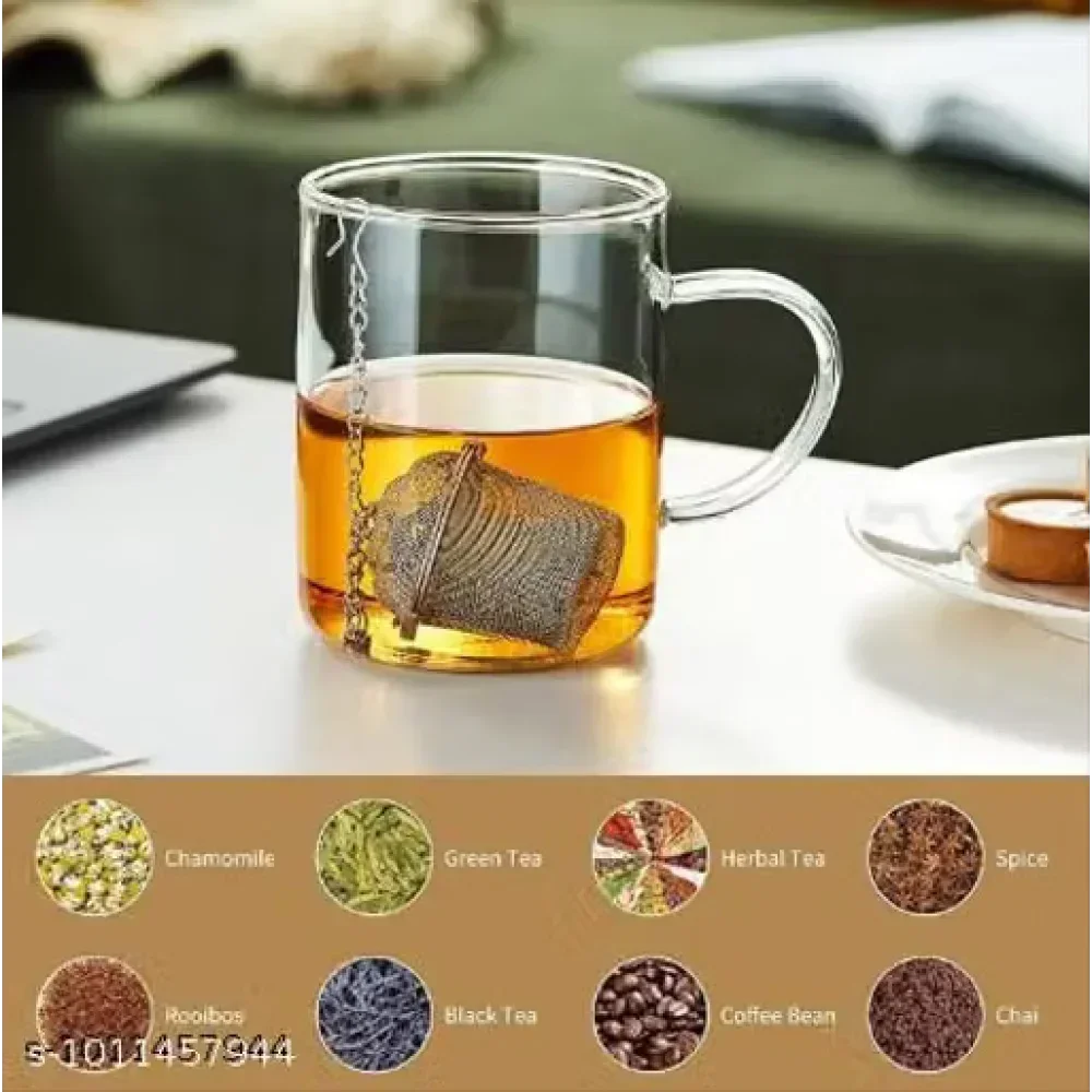 Mesh Tea Infuser Steel Tea Ball Strainer with Chain Hook Loose Tea Leaves Strainer Basket for Herbal Green Tea Kettle Cup Teapot