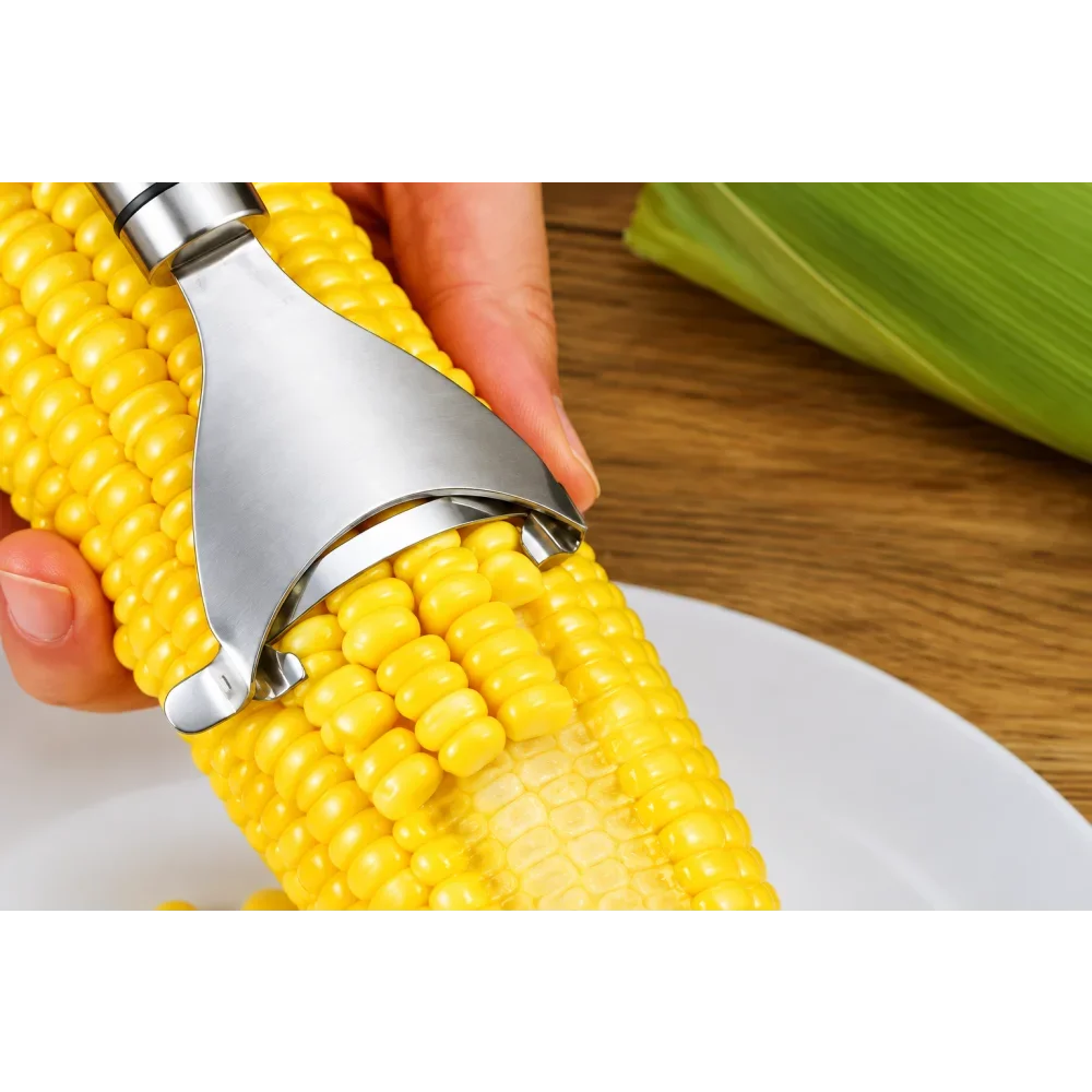 Kitchen Corn Cutter Tool Corn Peeler Stainless Steel Corn Stripper Corn Cob Stripper Best Corn Stripper Vegetable Peeler Stainless Steel Kitchen Accessories Corn Kernel Remover