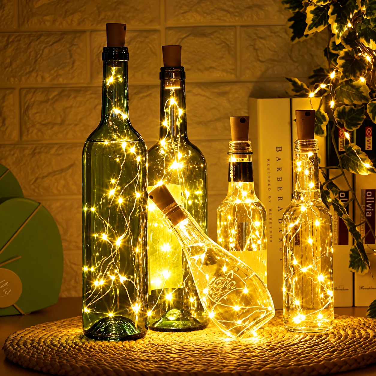 Wine Bottle Cork String Light for Home Decoration, Wedding, Christmas Decoration, Indoor & Outdoor Decorations, DIY Crafts (Warm White)