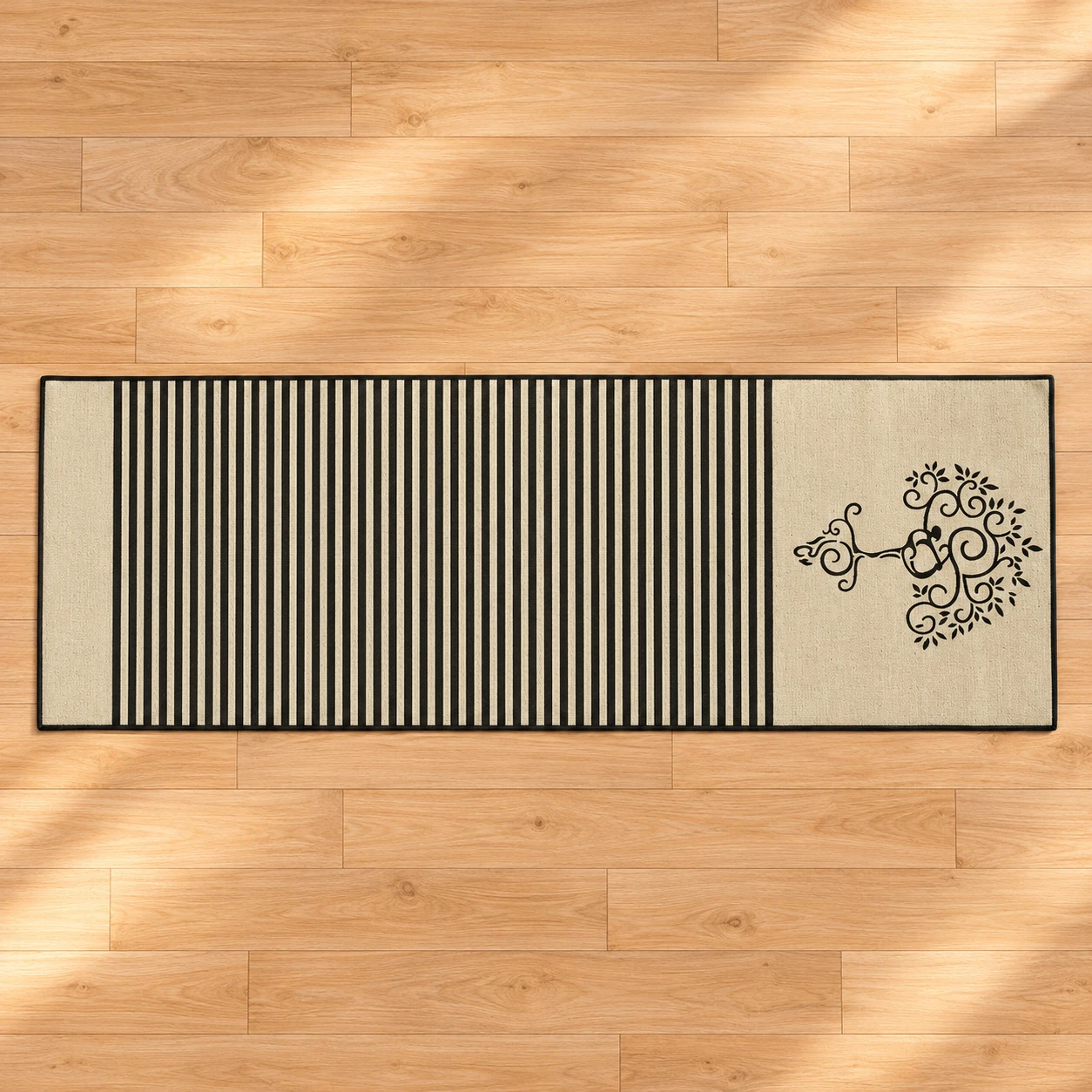 RADECOR 6mm Tree Yoga Mat With Anti Skid Backing For Women and Men (183cmx61cm)