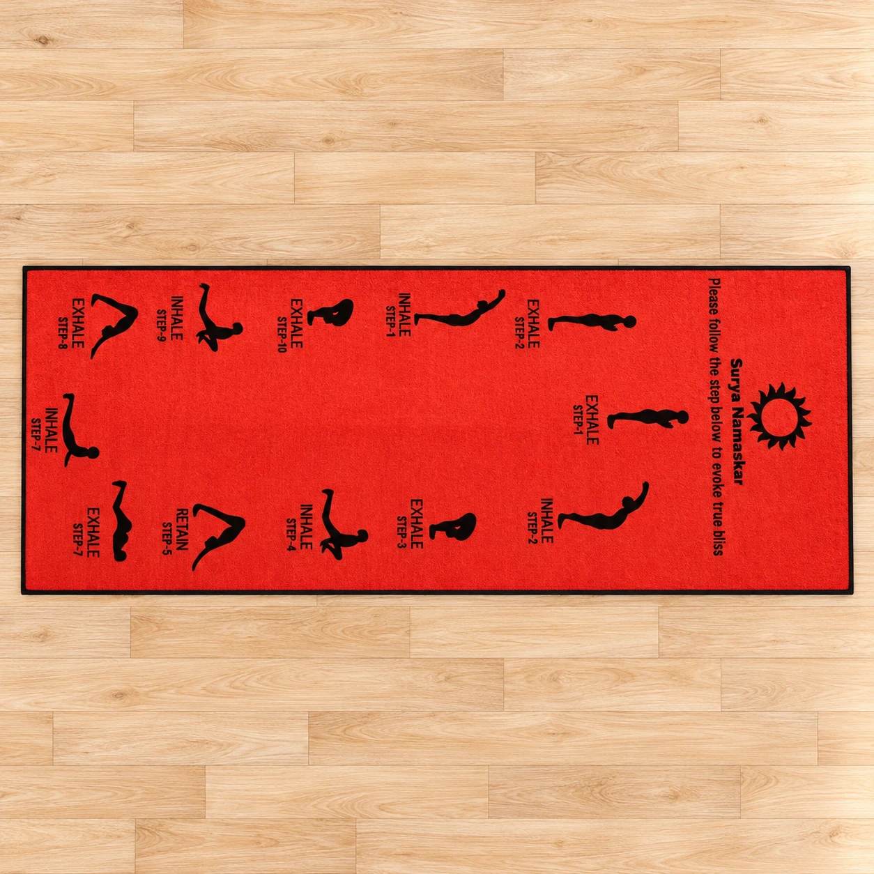 RADECOR 6mm Surya namaskar Yoga Mat With Anti Skid Backing For Women and Men (183cmx61cm)