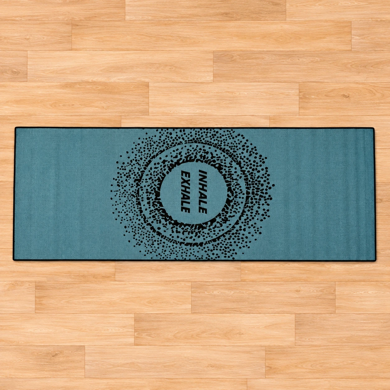 RADECOR 6mm Inhale Exhale Yoga Mat With Anti Skid Backing For Women and Men (183cmx61cm) Teal