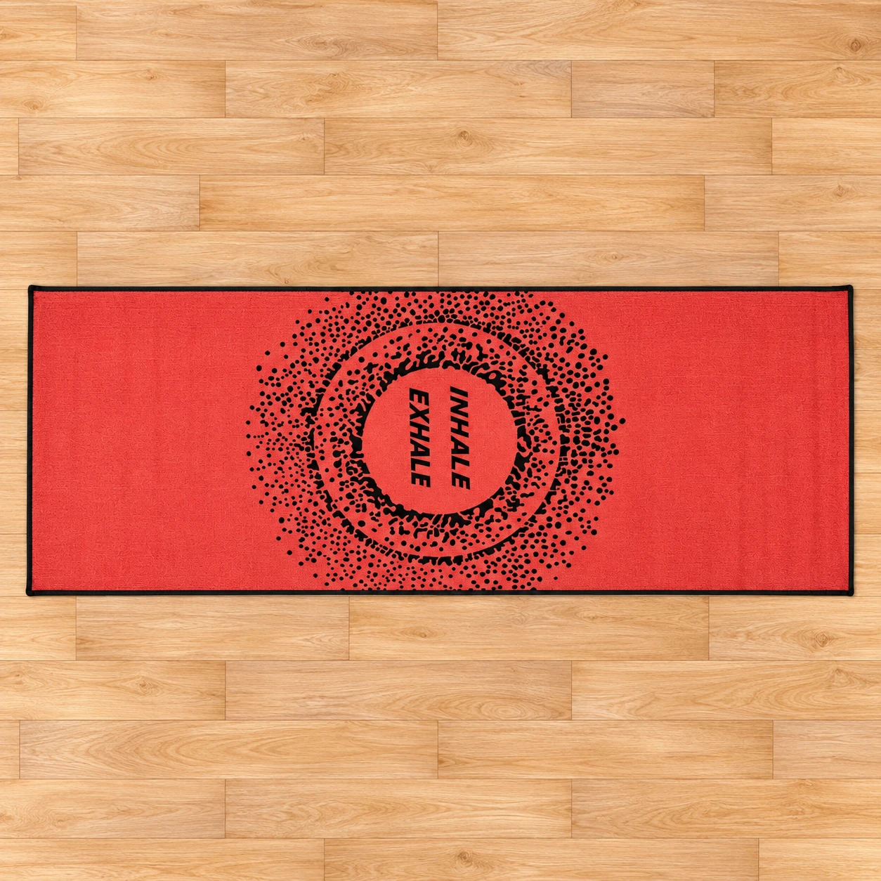 RADECOR 6mm Inhale Exhale Yoga Mat With Anti Skid Backing For Women and Men (183cmx61cm) Red